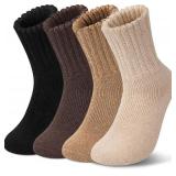 Merino Wool Warm Socks for Women, Hiking Cozy Thermal Crew Boot Socks for Winter And Christmas Gifts