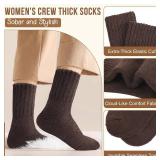 Merino Wool Warm Socks for Women, Hiking Cozy Thermal Crew Boot Socks for Winter And Christmas Gifts