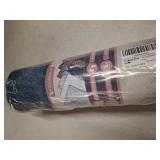 QIYI Anti Fatigue Kitchen Mat 1 Piece Floor Runner Rug PVC Leather Waterproof Oil Proof Matt Non Slip Ergonomic Standing Mat Foam Cushioned Doormat 17' W x 59' L - Blue and White Watercolor Mountain