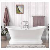 CiCiwind 197' 17.3' White and Pink Peel and Stick Wallpaper Geometric Stripe Contact Paper Dot Wall Paper Removable Self-Adhesive Wallpapers for Bedroom Bathroom Kitchen Cabinets Shelves