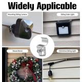 15 PACKS - of Antimbee Vinyl Siding Clips,20 Per Pack No-Hole Outdoor Camera Mount,Vinyl Siding Hanger for Blink, Arlo, Ring, No-Damage, No Drilling, Weatherproof-304 Stainless Steel Home Siding Hooks