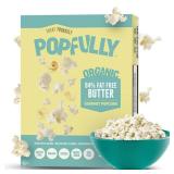 POPFULLY 94% Fat Free Popcorn Fully Pops, Sharing Bags, Light Butter Flavor, Big Pop, Micro Popcorn Bags, 3-Pack