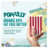 POPFULLY 94% Fat Free Popcorn Fully Pops, Sharing Bags, Light Butter Flavor, Big Pop, Micro Popcorn Bags, 3-Pack