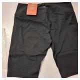 ALONG FIT Women High Waisted Biker Shorts Tummy Control Workout Yoga Shorts with Pockets Athletic Workout Running SIZE XXL, BLACK