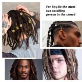 Ouligay 259PCS Gold Hair Accessories for Braids Loc Jewelry Gold Hair Jewelry Charms for Women Men Metal Hair Rings Cuffs Clips for Dreadlock Rave Accessories with Transparent Storage Box