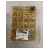 Ouligay 259PCS Gold Hair Accessories for Braids Loc Jewelry Gold Hair Jewelry Charms for Women Men Metal Hair Rings Cuffs Clips for Dreadlock Rave Accessories with Transparent Storage Box