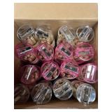 Fumete 32 Pack Christmas Pink Pencils Mini Drawing Colored Pencils Gifts Cute Santa Coloring Pencil with Sharpener in Tube Christmas Gifts for Students Classroom Reward