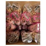 Fumete 32 Pack Christmas Pink Pencils Mini Drawing Colored Pencils Gifts Cute Santa Coloring Pencil with Sharpener in Tube Christmas Gifts for Students Classroom Reward