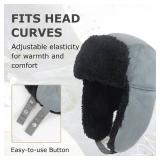 Windproof Suede Trapper Hat Cozy Plush Russian Ushanka Hat with Ear Flaps, for Men & Women
