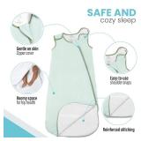 Rayon Made from Bamboo Sleep Sack 1.0 TOG 18-36 Months Unisex Baby Sleeping Bag with 2-Way Zipper Breathable Wearable Blanket Baby