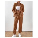 BTFBM Women 2 Piece Outfits 2025 Fall Sweatsuit Sets Zip Up Hoodie Sweatpants Tracksuit Lounge Matching Set Size XXL