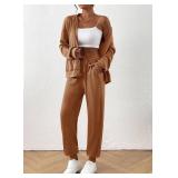 BTFBM Women 2 Piece Outfits 2025 Fall Sweatsuit Sets Zip Up Hoodie Sweatpants Tracksuit Lounge Matching Set Size XXL
