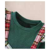 Baby Girl Clothes Sets: 2 Piece Long Sleeve Top Plaid Romper with Headband Fall Winter Outfit for Infant 9-12 Months