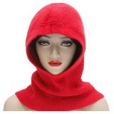 ZLYC Winter Knitted Winter Hat Windproof Hooded Scarf Balaclava Beanie Hat for Women