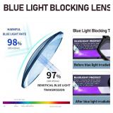 MMOWW Oversized Reading Glasses for Women 4 Pairs Oprah Style Blue Light Blocking Computer Readers Clear+Purple+Blue+Red+1.0