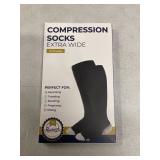 Pembrook Plus Size Compression Socks Wide Calf - Up to 6XL | Black Wide Calf Compression Socks Women Plus Size