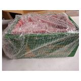 Red Co. Set of 2 Red and Green Decorative Nesting Wooden Merry Christmas Storage Crate Organizers with Golden Lettering