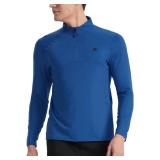 Mens Golf Shirts Skinny Quarter Zip Pullover Outdoor Sports Running Shirts, Large