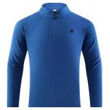 Mens Golf Shirts Skinny Quarter Zip Pullover Outdoor Sports Running Shirts, Large