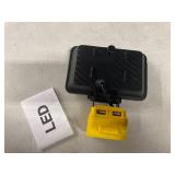 Cordless LED Work Light for 20V Battery, 60W 4500ML LED Wide Beam Flood Light with USB and Type C Charging Port Light for Emergency, Workshop, Garage.(No Battery) (60 Kilowatt Hours)