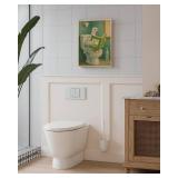 InSimSea Framed Canvas Wall Art Prints, Bathroom Wall Decor, Funny Reading Pigeon Toilet Paintings, Retro Trendy Relaxation Humor Aesthetic Restroom Small Shelf Decor, 12x16inch