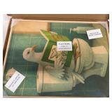 InSimSea Framed Canvas Wall Art Prints, Bathroom Wall Decor, Funny Reading Pigeon Toilet Paintings, Retro Trendy Relaxation Humor Aesthetic Restroom Small Shelf Decor, 12x16inch