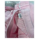 Veseacky Big Girls Summer Pajamas Set-100% Cotton Loungewear Cute Nighty Short Sleeve and Pant Sleepwear Light Pink 10-11 Years