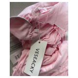 Veseacky Big Girls Summer Pajamas Set-100% Cotton Loungewear Cute Nighty Short Sleeve and Pant Sleepwear Light Pink 10-11 Years