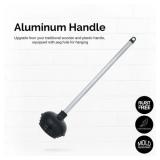 NEIKO 60166A Toilet Plunger with Patented All-Angle Design, Heavy-Duty Toilet Bowl Plunger with Aluminum Handle, Bathroom Necessity , Black, 1-Pack