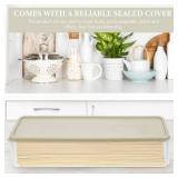 Luxshiny Pasta Storage Containers with Lid 3-Pack Airtight Noodle Storage Box for Pantry Kitchen Organization Spaghetti Holder Food Bins Green Pp