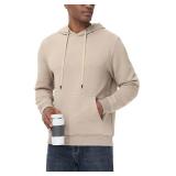 Satankud Men's Fashion Hoodies & Sweatshirts Geometric Texture Long Sleeve Casual Pullover Hoodie with Pocket, Medium