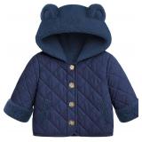 Baby Girl Winter Jackets Coat 6M-3Y Toddler Light Button-up Outwear with Hooded