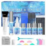 Lash Lift Kit, Eyelash Perm Kit for Natural Curling, Professional Eyelash Lift Kit for Long-Lasting Curl, Black Eyebrows & Eyelashes Color Kit, DIY Lash Lamination Set for Salon & Home Use