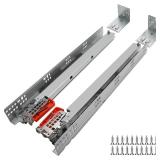 LONTAN 18 Inch Undermount Drawer Slides Heavy Duty Soft Close Bottom Mount Drawer Glides 1 Pair Full Extension Kitchen Cabinet Rails 100lb Capacity Rails