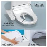 TOTO  WASHLET  KC2 Electronic Bidet Toilet Seat with Heated Seat and SoftClose Lid, Round, Cotton White - SW3023#01
