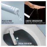 TOTO  WASHLET  KC2 Electronic Bidet Toilet Seat with Heated Seat and SoftClose Lid, Round, Cotton White - SW3023#01