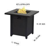 Fire Pit Table Cover ,42\' L x 24\' W x 24\' H Waterproof Patio Outdoor Table Cover,600D Heavy Duty Fabric with PVC Coating,Weather Resistant,Fit for Table Propane Gas Firepit Table Cover Fire Pit Table Cover ,42\' L x 24\' W x 24\' H Waterproof Patio Outdoor Table Cover,600D Heavy Duty Fabric with PVC Coating,Weather Resistant,Fit for Table Propane Gas Firepit Table Cover