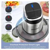 Ganiza Food Processor, 2-Speed Food Chopper Meat Grinder with 8 Cup Stainless Steel & 8 Cup Glass Bowls, Upgraded Button & Smart Overheat Protection Light - Includes Clean Brush, 2 Sets of Blades Ganiza Food Processor, 2-Speed Food Chopper Meat Grinder with 8 Cup Stainless Steel & 8 Cup Glass Bowls, Upgraded Button & Smart Overheat Protection Light - Includes Clean Brush, 2 Sets of Blades