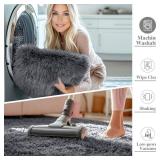 OLANLY 5x8 Machine Washable Large Area Rugs for Living Room, Bedroom, Soft Fluffy Shaggy Bedside Rug, Indoor Floor Carpet for Kids Girls and Boys, Dorms, Nursery, Home Decor Aesthetic, Grey OLANLY 5x8 Machine Washable Large Area Rugs for Living Room, Bedroom, Soft Fluffy Shaggy Bedside Rug, Indoor Floor Carpet for Kids Girls and Boys, Dorms, Nursery, Home Decor Aesthetic, Grey