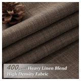 Dark Brown 108 Inch Extra Long Floor to Length Curtains 2 Panels for Sliding Glass Doors, Memory Trained Pinch Pleated Blackout Dual Layer Flax Linen Thermal Noise Cancelling Luxury Curtain & Drapes Dark Brown 108 Inch Extra Long Floor to Length Curtains 2 Panels for Sliding Glass Doors, Memory Trained Pinch Pleated Blackout Dual Layer Flax Linen Thermal Noise Cancelling Luxury Curtain & Drapes