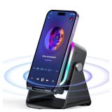 Induction Speaker with Phone Stand 5 in 1 Wireless Induction Bluetooth Audio for iPhone Android Phone Speakers Amplifier with Rechargeable Colorful Light, Birthday Gifts for Men Women Teens (Black) Induction Speaker with Phone Stand 5 in 1 Wireless Induction Bluetooth Audio for iPhone Android Phone Speakers Amplifier with Rechargeable Colorful Light, Birthday Gifts for Men Women Teens (Black)