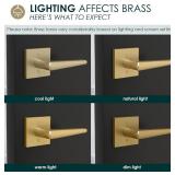 Mega Handles Schein Privacy Door Handle - 1 Pack Interior Reversible Gold Door Handle, Heavy Duty Bed & Bath Door Handles with Privacy Door Lock, Fits All Standard Doors - Satin Brass Mega Handles Schein Privacy Door Handle - 1 Pack Interior Reversible Gold Door Handle, Heavy Duty Bed & Bath Door Handles with Privacy Door Lock, Fits All Standard Doors - Satin Brass