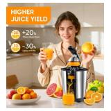 Amzpass Electric Orange Juicer, Citrus Juicer Squeezer with 2 Cones and Soft Grip Handle for Effortless Juicing, Stainless Steel Quiet Orange Juice Extractor Machines for Lime Grapefruit Lemon Amzpass Electric Orange Juicer, Citrus Juicer Squeezer with 2 Cones and Soft Grip Handle for Effortless Juicing, Stainless Steel Quiet Orange Juice Extractor Machines for Lime Grapefruit Lemon