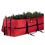 ZOBER Wide Christmas Tree Storage Bag - Maximum Accessibility - Fits 9 Ft Trees - 600D Oxford Fabric Christmas Tree Bag For Storage Box For Xmas - Strong, Durable Straps & Handles - Card Slot - Red ZOBER Wide Christmas Tree Storage Bag - Maximum Accessibility - Fits 9 Ft Trees - 600D Oxford Fabric Christmas Tree Bag For Storage Box For Xmas - Strong, Durable Straps & Handles - Card Slot - Red