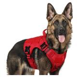 rabbitgoo Tactical Dog Harness for Large Dogs, Heavy Duty Dog Harness with Handle, No-Pull Service Dog Vest Large Breed, Adjustable Military Dog Vest Harness for Training Hunting Walking, Red, XL rabbitgoo Tactical Dog Harness for Large Dogs, Heavy Duty Dog Harness with Handle, No-Pull Service Dog Vest Large Breed, Adjustable Military Dog Vest Harness for Training Hunting Walking, Red, XL