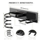 BSICPRO Hair Dryer Holder-3 in 1 Blow Dryer Holder-Metal Bathroom Hair Tool Organizer Wall Mounted-Bathroom Organizer for Hairdryer Curling Iron Flat Iron (Black) BSICPRO Hair Dryer Holder-3 in 1 Blow Dryer Holder-Metal Bathroom Hair Tool Organizer Wall Mounted-Bathroom Organizer for Hairdryer Curling Iron Flat Iron (Black)