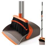 Broom and Dustpan Set, Upgraded Broom with Dustpan Combo Set with 56\' Tall Adjustable Handle, Self-Cleaning Teeth, Upright Standing Dust Pan for Heavy Duty Indoor Outdoor Cleaning and Pet Hair Broom and Dustpan Set, Upgraded Broom with Dustpan Combo Set with 56\' Tall Adjustable Handle, Self-Cleaning Teeth, Upright Standing Dust Pan for Heavy Duty Indoor Outdoor Cleaning and Pet Hair