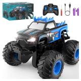 Remote Control Car, 20km/h All Terrain Monster Tuck Toys with Upright Driving and 360° Rotation, Remote Control Tuck with Auto Demo, 2.4Ghz Rc Car, Monster Trucks for Boys and Girls 3+ 4-7 8-12 Remote Control Car, 20km/h All Terrain Monster Tuck Toys with Upright Driving and 360° Rotation, Remote Control Tuck with Auto Demo, 2.4Ghz Rc Car, Monster Trucks for Boys and Girls 3+ 4-7 8-12
