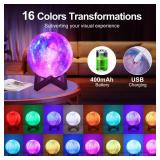 Poojaed Moon Light, 5.9 inch Galaxy Lamp 16 Colors LED 3D Moon Lamp, Remote & Touch Control, Bedroom Decorï¼Moon Light Gifts for Girls Boys Kids Women Birthday Poojaed Moon Light, 5.9 inch Galaxy Lamp 16 Colors LED 3D Moon Lamp, Remote & Touch Control, Bedroom Decorï¼Moon Light Gifts for Girls Boys Kids Women Birthday