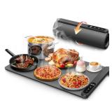 Food Warming Mat, Electric Warming Tray with 6 Level Temperature Settings,6 Hours Timer, Graphene Rapid Heating, Auto Shut-Off, Roll Up Food Warmer for Buffets Party, Countertop,Gatherings Food Warming Mat, Electric Warming Tray with 6 Level Temperature Settings,6 Hours Timer, Graphene Rapid Heating, Auto Shut-Off, Roll Up Food Warmer for Buffets Party, Countertop,Gatherings